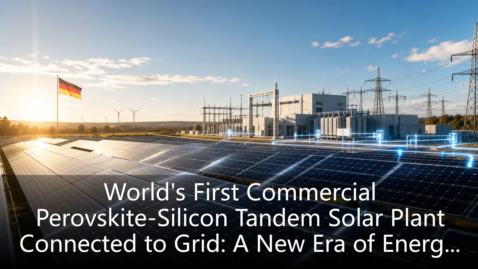 World's First Commercial Perovskite-Silicon Tandem Solar Plant Connected to Grid: A New Era of Energy Efficiency