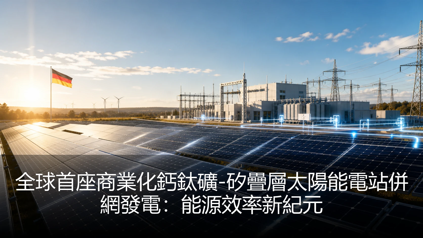 全球首座商業化鈣鈦礦-矽疊層太陽能電站併網發電：能源效率新紀元