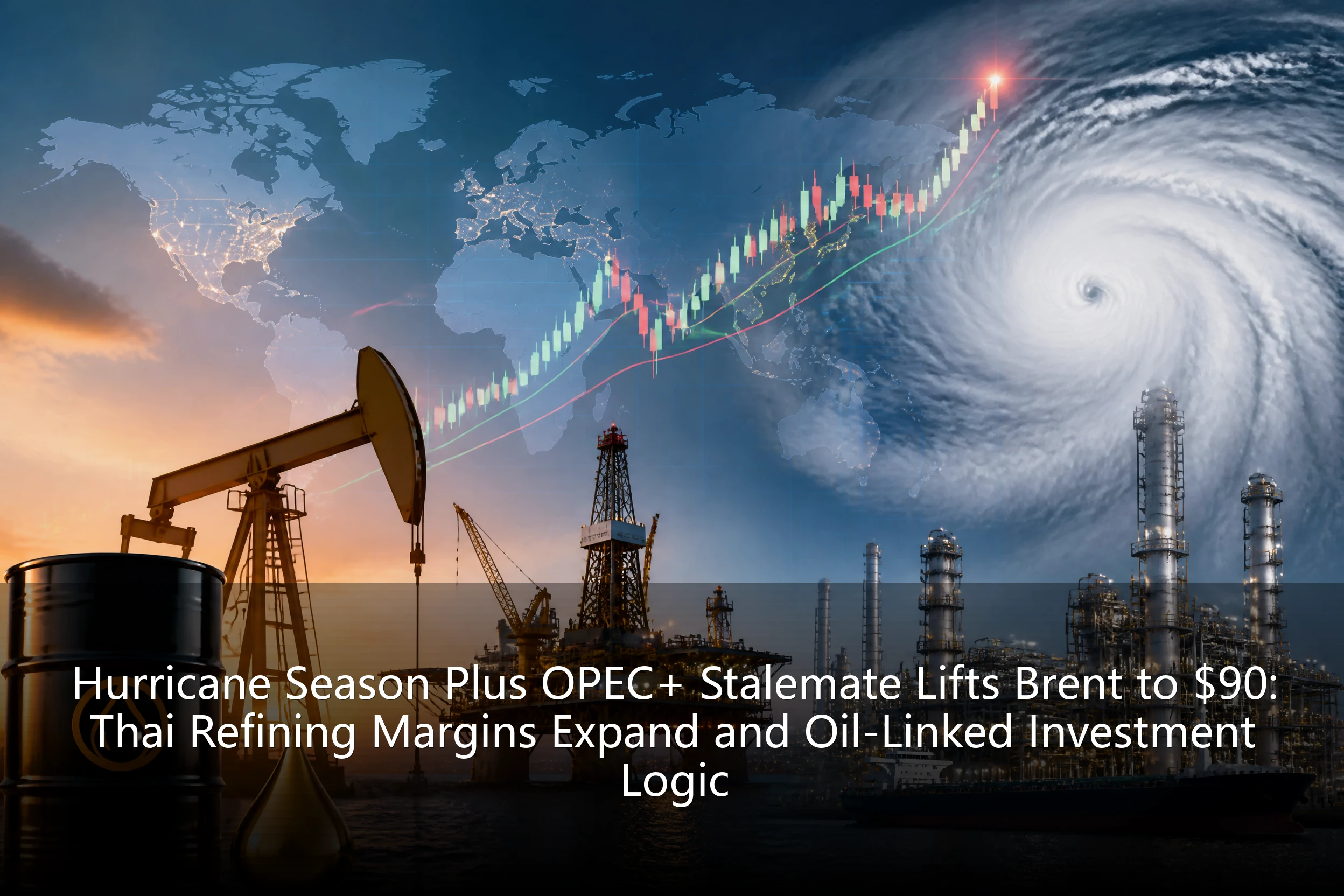 Hurricane Season Plus OPEC+ Stalemate Lifts Brent to $90: Thai Refining Margins Expand and Oil-Linked Investment Logic