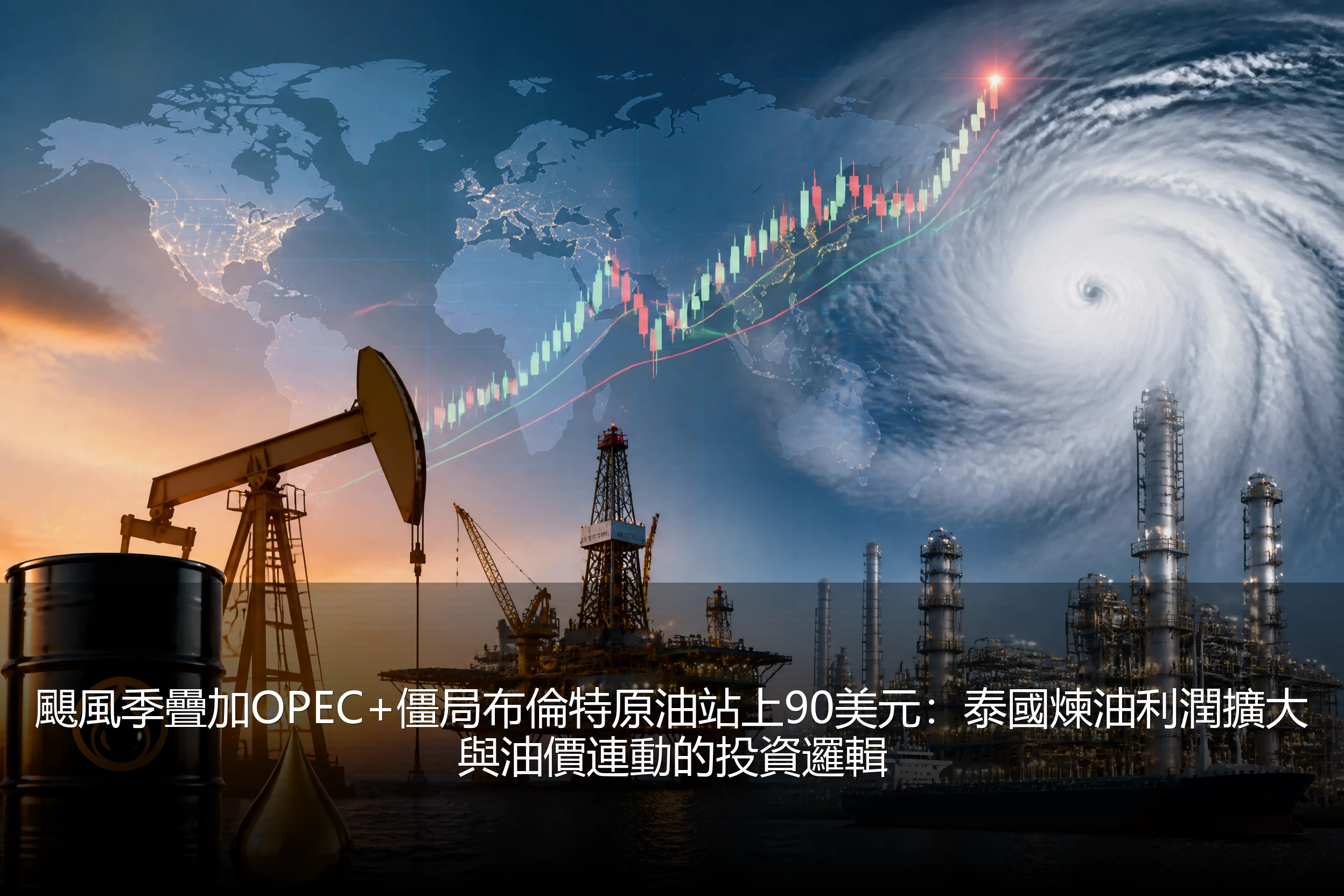 颶風季疊加OPEC+僵局布倫特原油站上90美元：泰國煉油利潤擴大與油價連動的投資邏輯