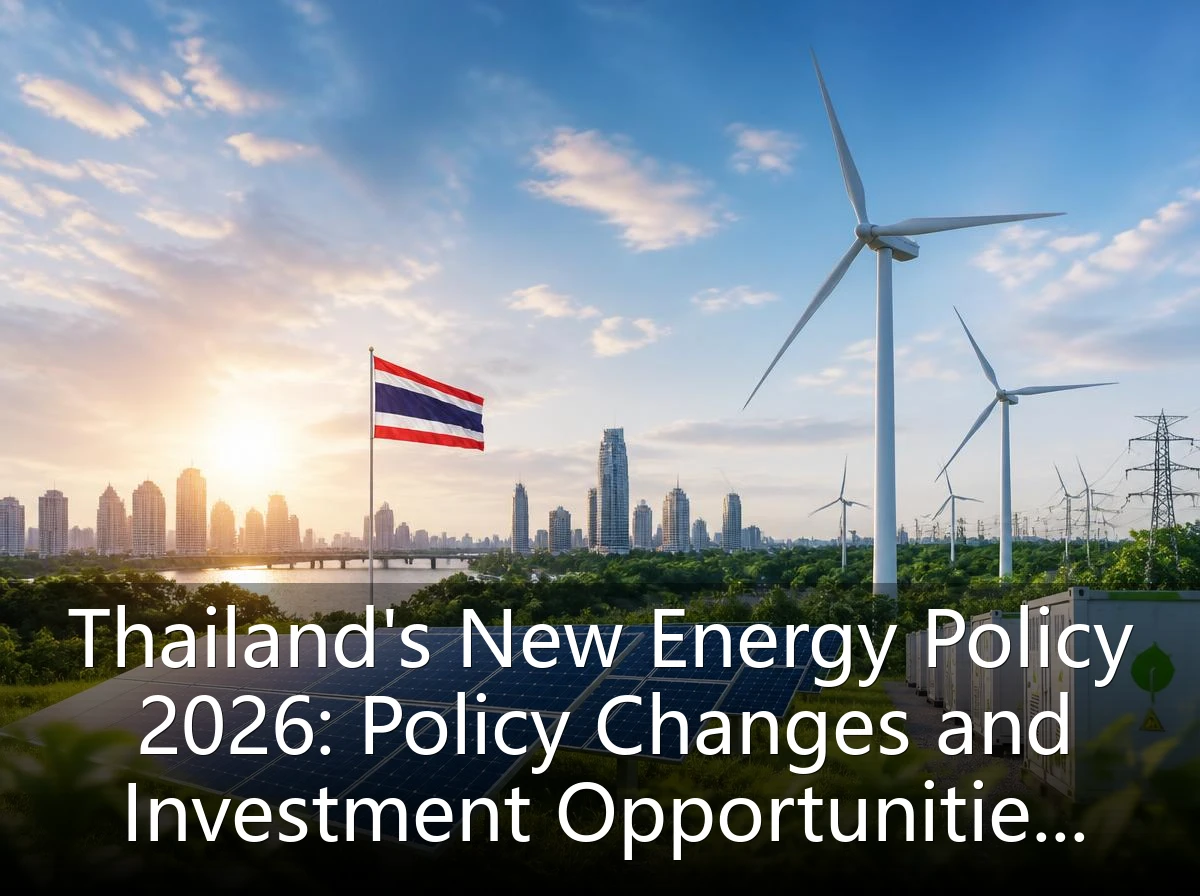 Thailand's New Energy Policy 2026: Policy Changes and Investment Opportunities Driven by Dual Carbon Goals